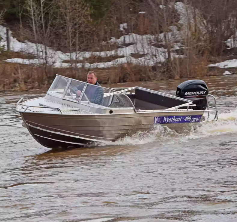 Алюминиевый катер Wyatboat-460 T Pro в Боровичах Алюминиевый катер Wyatboat-460 T Pro в Боровичах