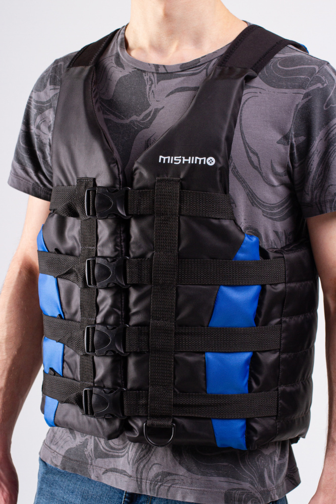 Жилет спасательный MISHIMO PRO Премиум качества Черно-синий в Боровичах