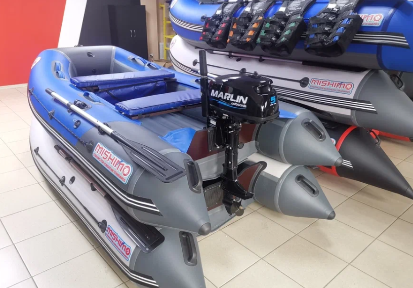 КОМПЛЕКТ ЛОДКА MISHIMO LITE 315 + МОТОР 5л.с в Боровичах