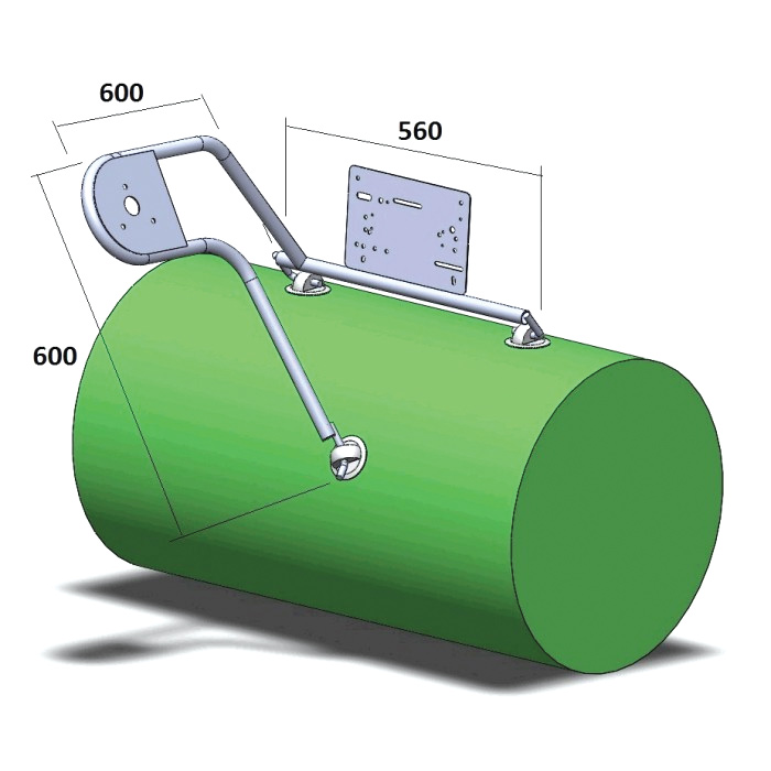 Стойка рулевая с креплением на баллон надувной лодки 25мм в Боровичах