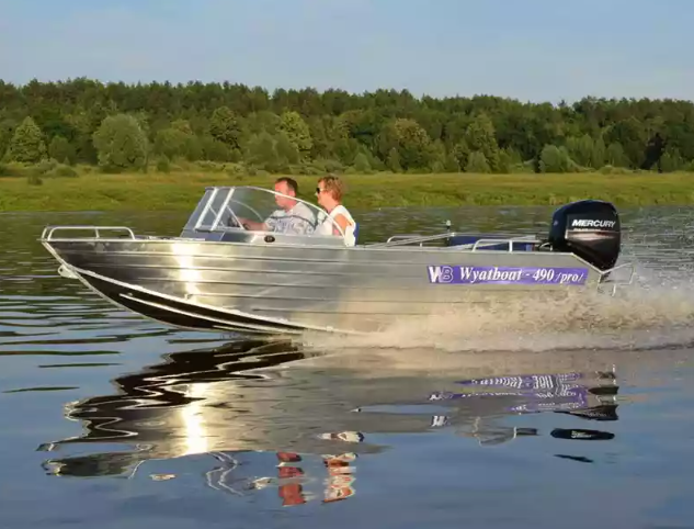 Алюминиевый катер Wyatboat-490 Pro водомет в Боровичах Алюминиевый катер Wyatboat-490 Pro водомет в Боровичах