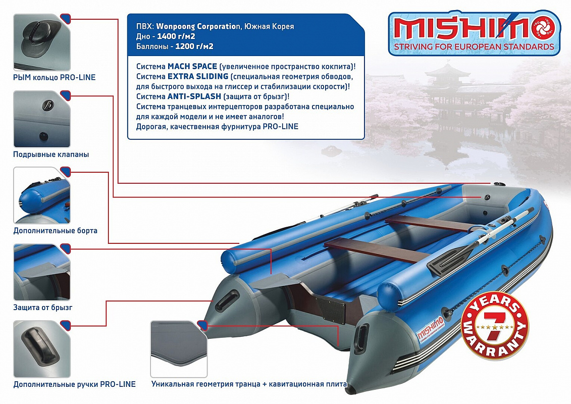 Лодка MISHIMO FAMILY LITE DF 370 в Боровичах