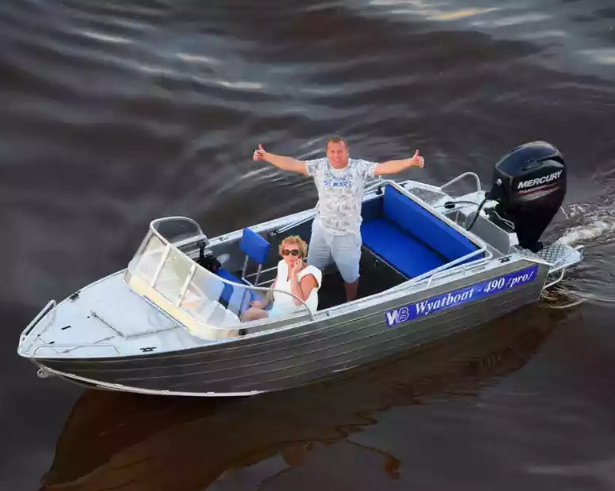 Алюминиевый катер Wyatboat-490 Pro водомет в Боровичах Алюминиевый катер Wyatboat-490 Pro водомет в Боровичах