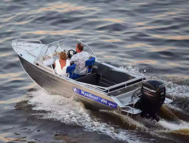Алюминиевый катер Wyatboat-490 Pro водомет в Боровичах Алюминиевый катер Wyatboat-490 Pro водомет в Боровичах