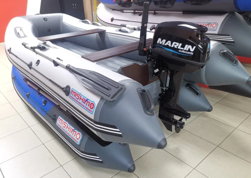 КОМПЛЕКТ ЛОДКА MISHIMO LITE 350 + МОТОР 9,8 Л.С. в Боровичах