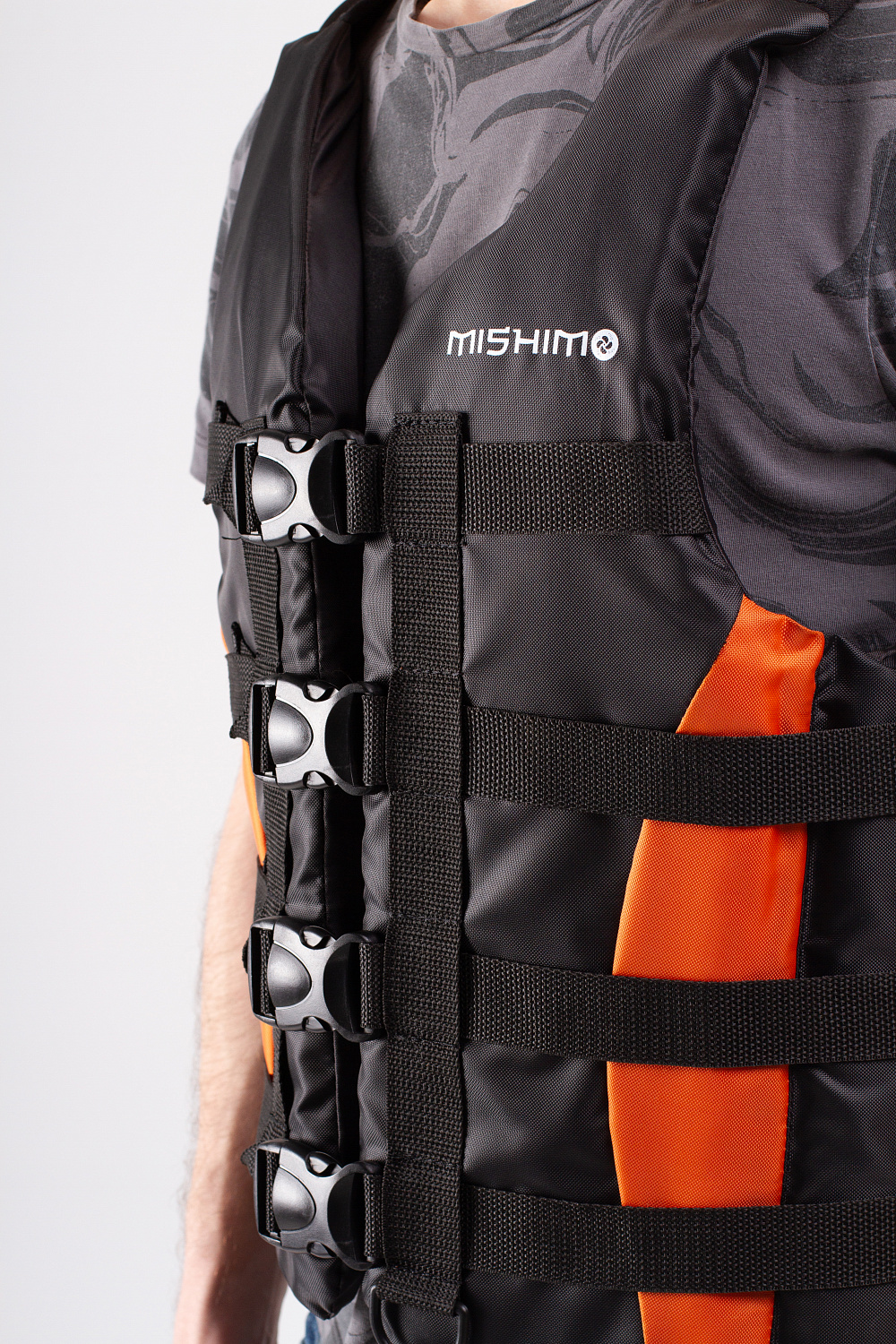 Жилет спасательный MISHIMO PRO Премиум качества Черно-оранжевый в Боровичах