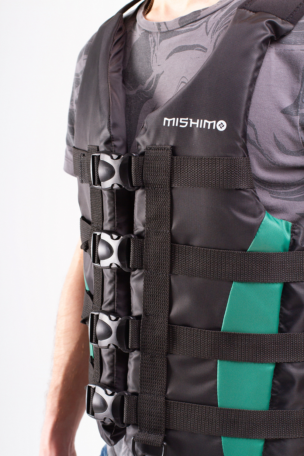 Жилет спасательный MISHIMO PRO Премиум качества Черно-зеленый в Боровичах