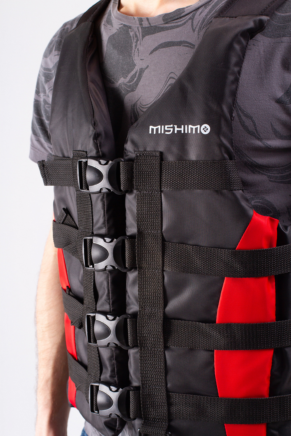 Жилет спасательный MISHIMO PRO Премиум качества Черно-красный в Боровичах